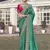 Rama party wear jecquard saree with designer blouse fabric