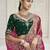 Rani pink party wear fendi saree with designer blouse fabric