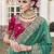 Rama party wear jecquard saree with designer blouse fabric