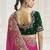 Rani pink party wear fendi saree with designer blouse fabric