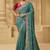 Rama party wear fancy silk saree with designer blouse fabric