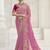 Pink party wear fendi saree with designer blouse fabric