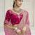 Pink party wear fendi saree with designer blouse fabric