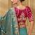 Rama party wear fancy silk saree with designer blouse fabric