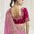 Pink party wear fendi saree with designer blouse fabric