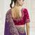 Purple party wear fendi saree with designer blouse fabric
