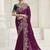Wine party wear fendi saree with designer blouse fabric