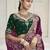 Wine party wear fendi saree with designer blouse fabric