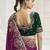 Wine party wear fendi saree with designer blouse fabric