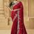 Red party wear fancy silk saree with designer blouse fabric