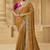 Dark yellow party wear fancy silk saree with designer blouse fabric