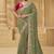 Mehendi party wear fancy silk saree with designer blouse fabric