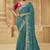 Green party wear fancy silk saree with designer blouse fabric