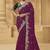 Purple party wear fancy silk saree with designer blouse fabric