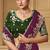 Purple party wear fancy silk saree with designer blouse fabric