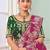 Rani pink party wear satin saree with designer blouse fabric