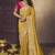 Yellow party wear jecquard saree with designer blouse fabric