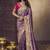 Purple party wear jecquard saree with designer blouse fabric