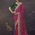 Rani party wear satin saree with designer blouse fabric