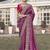 Purple party wear jecquard saree with designer blouse fabric