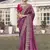 Purple party wear jecquard saree with designer blouse fabric