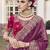 Purple party wear jecquard saree with designer blouse fabric