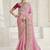 Pink party wear tissue vicose saree with designer blouse fabric
