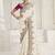Cream party wear tissue vicose saree with designer blouse fabric