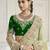 Pista green party wear tissue vicose saree with designer blouse fabric