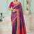 Purple party wear jecquard saree with designer blouse fabric