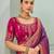 Purple party wear jecquard saree with designer blouse fabric