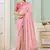 Pink party wear tissue vicose saree with designer blouse fabric