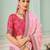 Pink party wear tissue vicose saree with designer blouse fabric