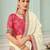 Cream party wear tissue vicose saree with designer blouse fabric