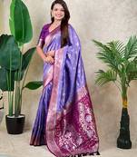 banarasi jaal zari woven silk blend saree