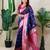 banarasi jaal zari woven silk blend saree