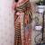 tussar silk blend striped traditional printed zari woven saree
