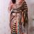 tussar silk blend striped traditional printed zari woven saree
