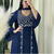 Royal Navy Blue Hand Embroidered Stitched Kaftan Dress – Elegant Party & Occasion Wear