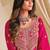 Pink chinon silk embroidered & daimond work plazzo suit