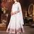 white Faux blooming embroidered sequin suit set with dupatta – elegant designer outfit with moti lace work