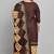 Brown cotton blend printed ready to wear patiala salwar suit
