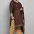 Brown cotton blend printed ready to wear patiala salwar suit