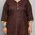 Brown cotton blend printed ready to wear patiala salwar suit