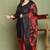 Black cotton blend printed ready to wear patiala salwar suit