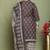 Brown cotton blend printed ready to wear patiala salwar suit
