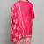 Pink cotton blend printed ready to wear patiala salwar suit