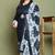 Navy blue  cotton blend printed ready to wear patiala salwar suit