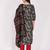 Women's cotton blend abstract printed kurta & pant with dupatta
