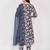 Women's cotton blend  floral printed kurta & pant with dupatta